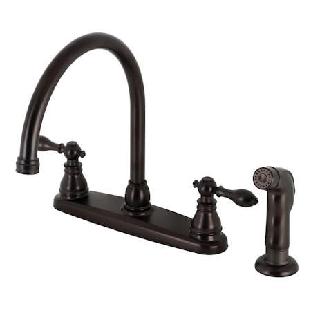 Kingston Brass KB725ACLSP Centerset Kitchen Faucet with Side Sprayer, Oil Rubbed Bronze KB725ACLSP
